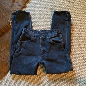 Black straight leg rustler jeans